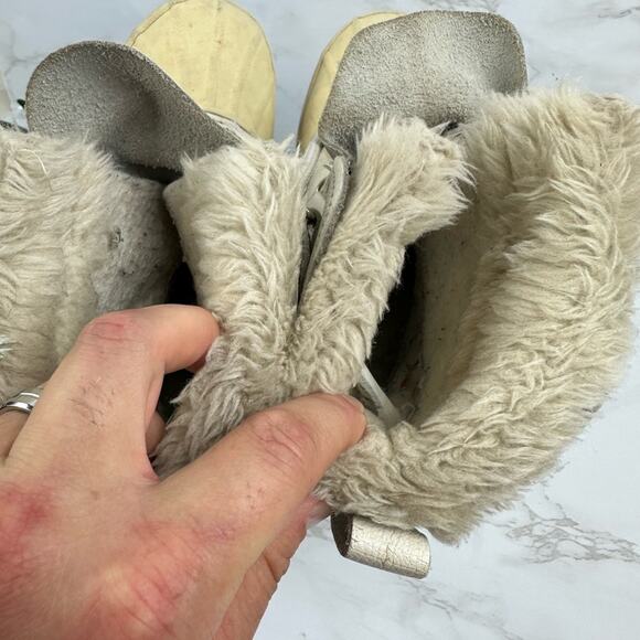 Sorel Mid Calf Fur Lined Waterproof Boots White 7 - Picture 4 of 9